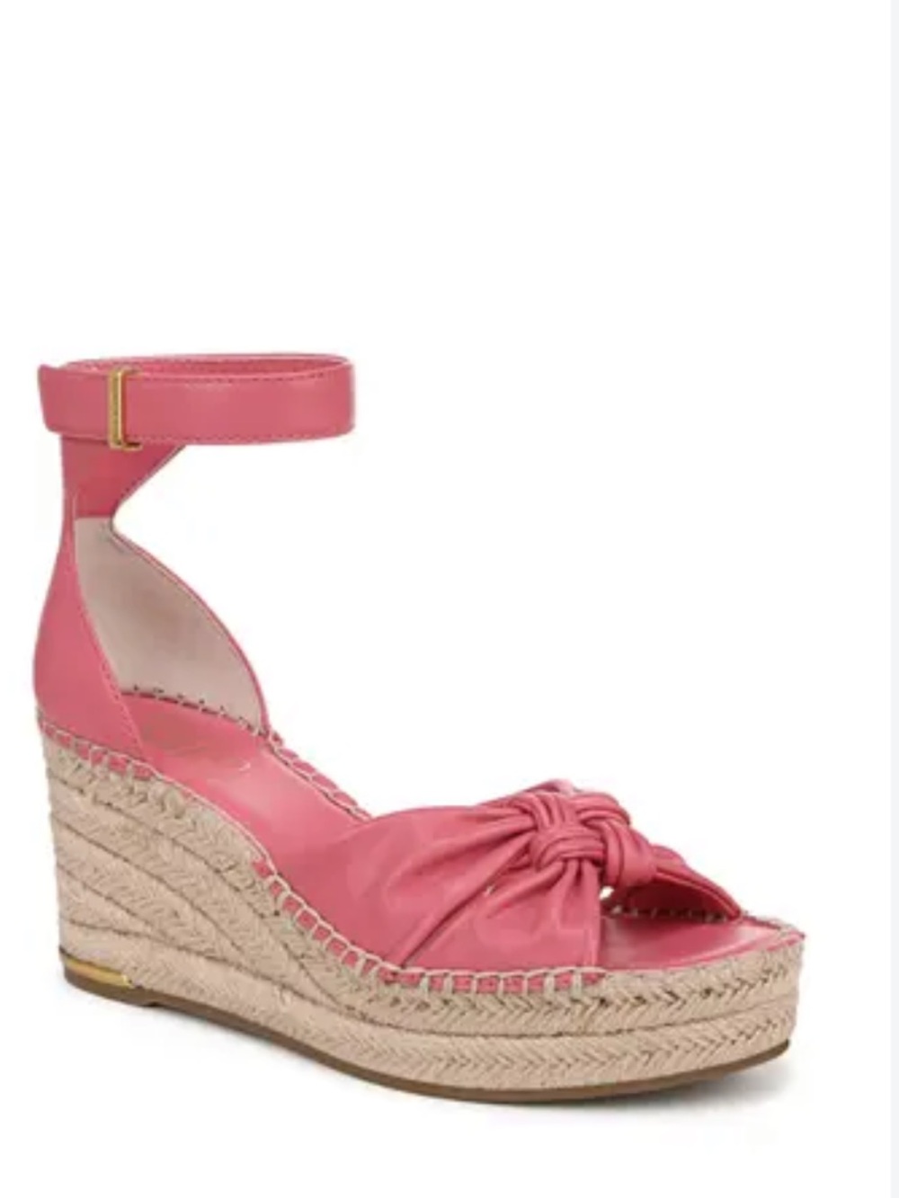 FRANCO SARTO Women's Clementine Open Toe Espadrille Wedge Sandals Pink 7.5 NWT